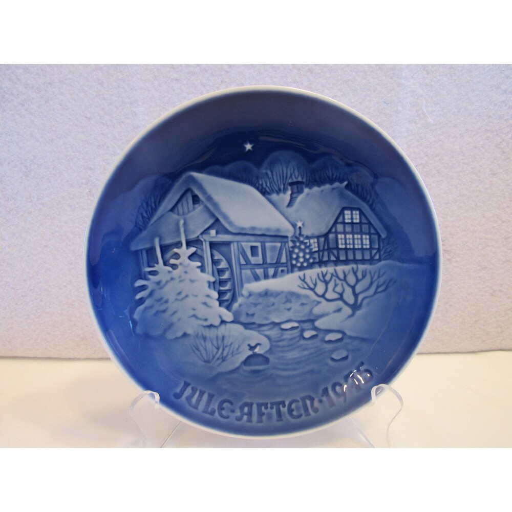 Vtg B&G Royal Copenhagen Collectable 1975 Plate Christmas at the Old Water Mill